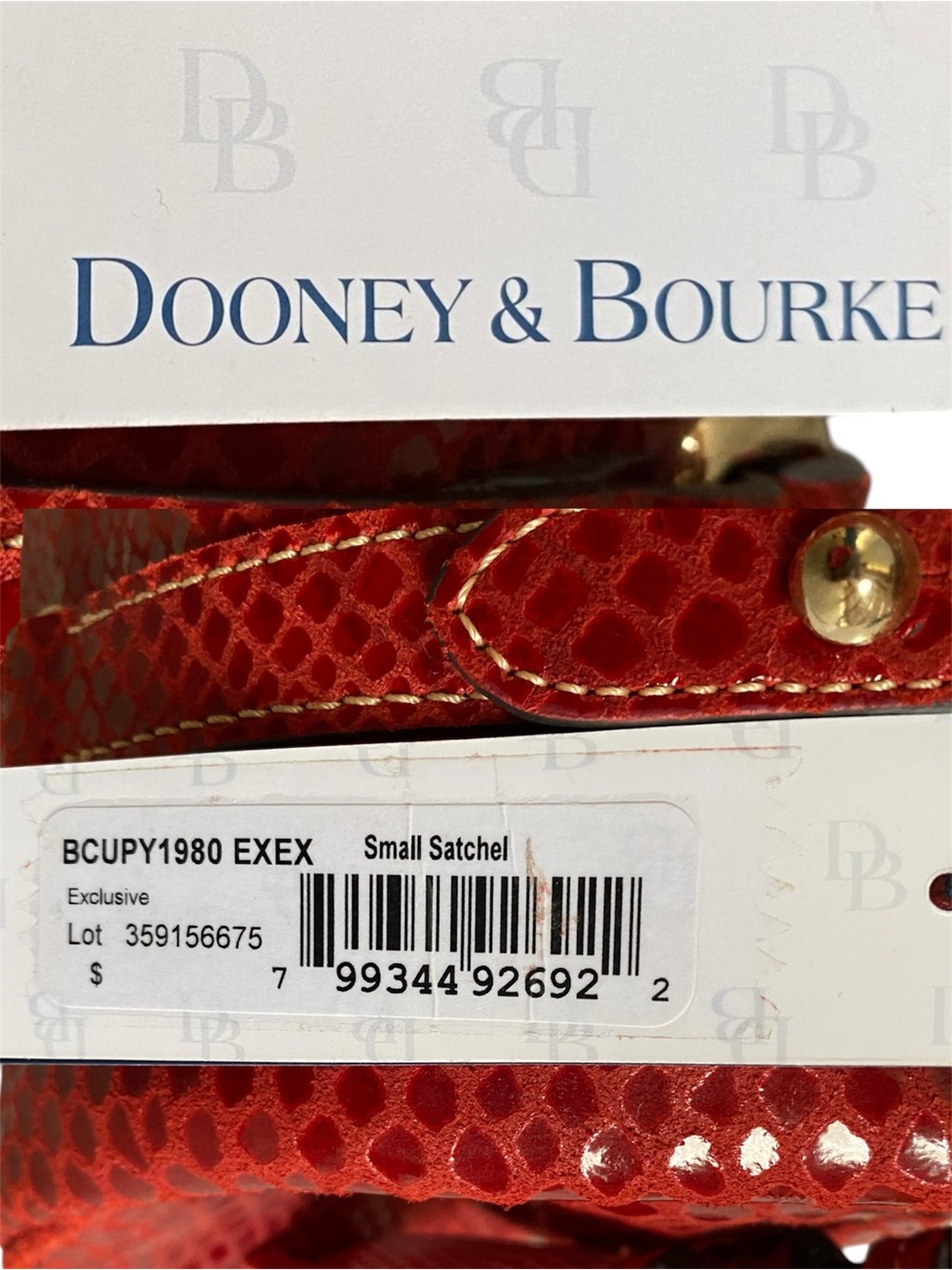 Dooney and Bourke Exclusive embossed leather satchel - Picture 9 of 11